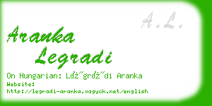 aranka legradi business card